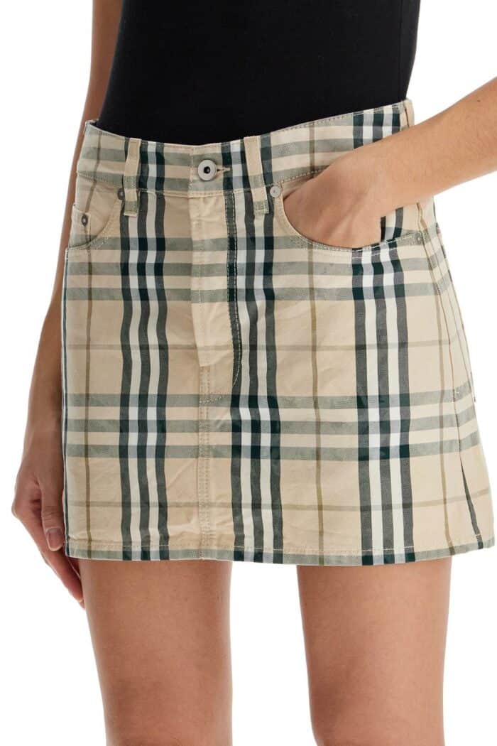 BURBERRY Checkered Mini Sk