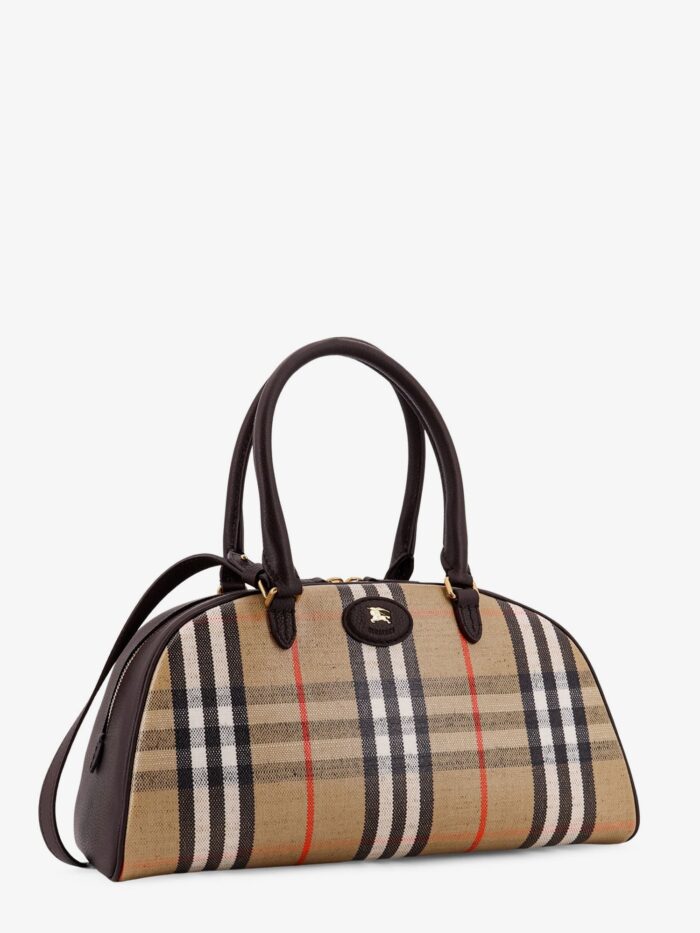Burberry Coated Canvas Crossbody Bag With Check Pattern