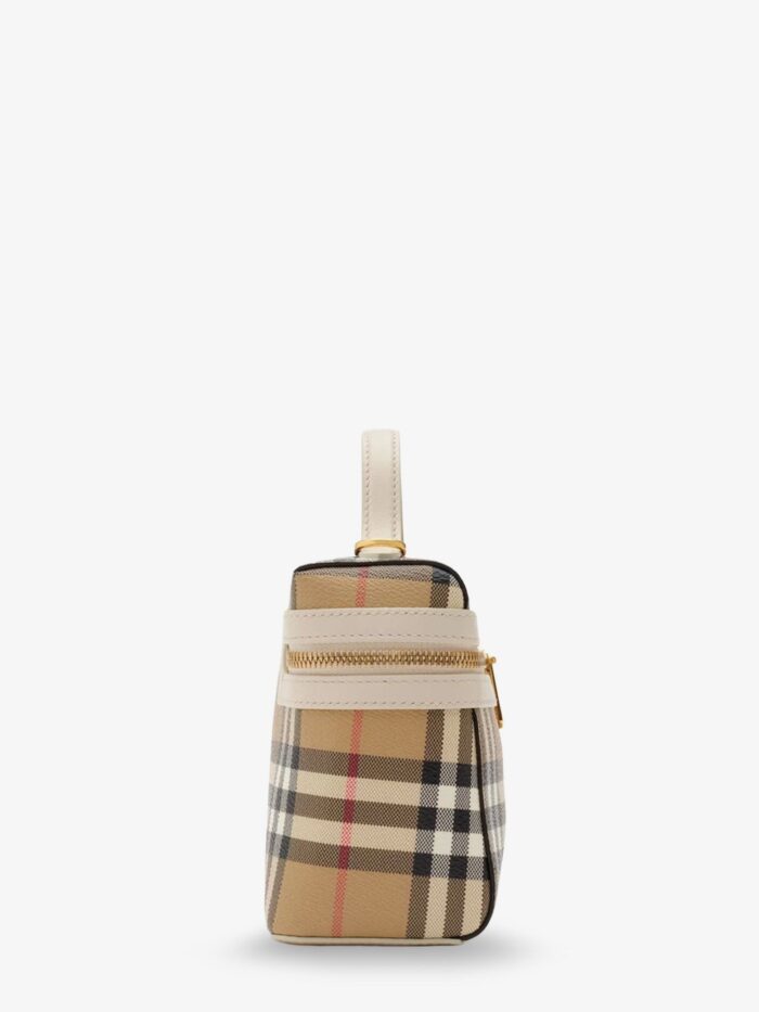 Burberry Coated Canvas Vanity Case With Check Pattern
