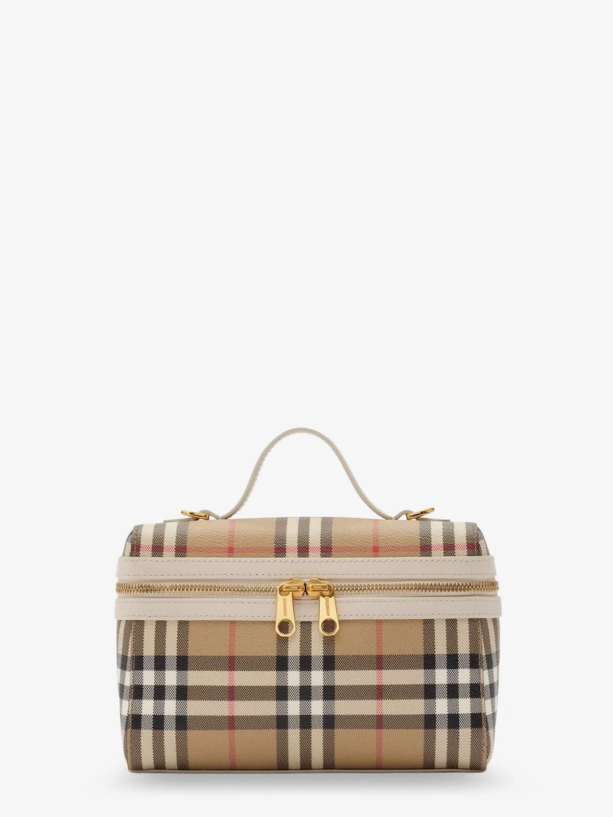 Burberry Coated Canvas Vanity Case With Check Pattern