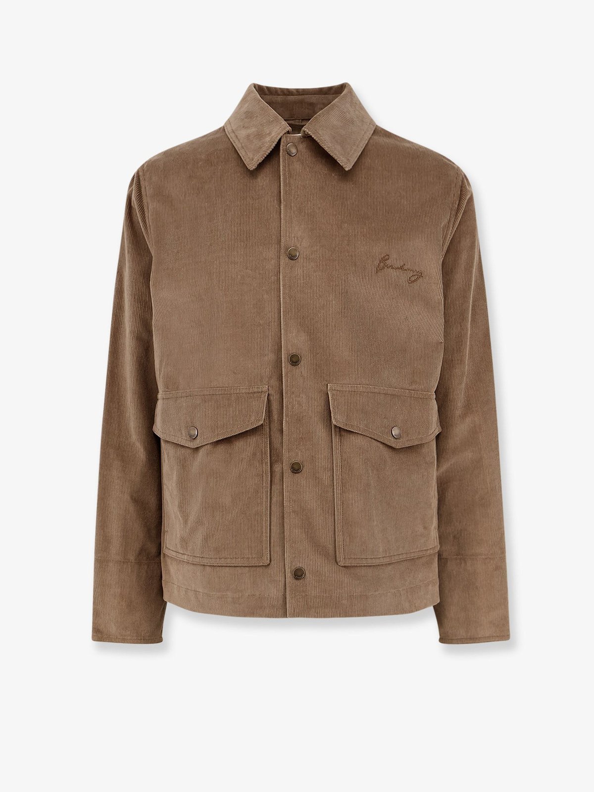 Burberry Corduroy Jacket With Logo Embroidery