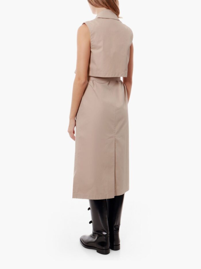 Burberry Cotton Blend Sleeveless Trench