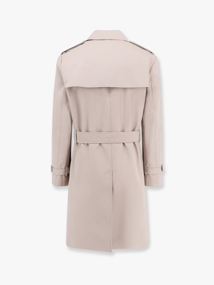 Burberry Cotton Blend Trench With Check Lining