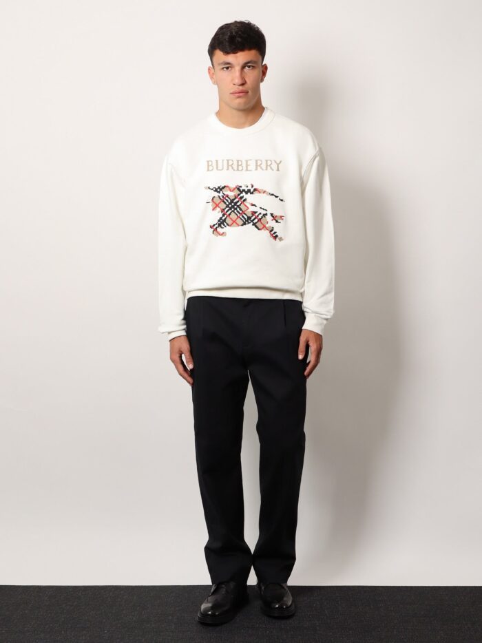 Burberry Cotton Sweatshirt With Logo Embroidery