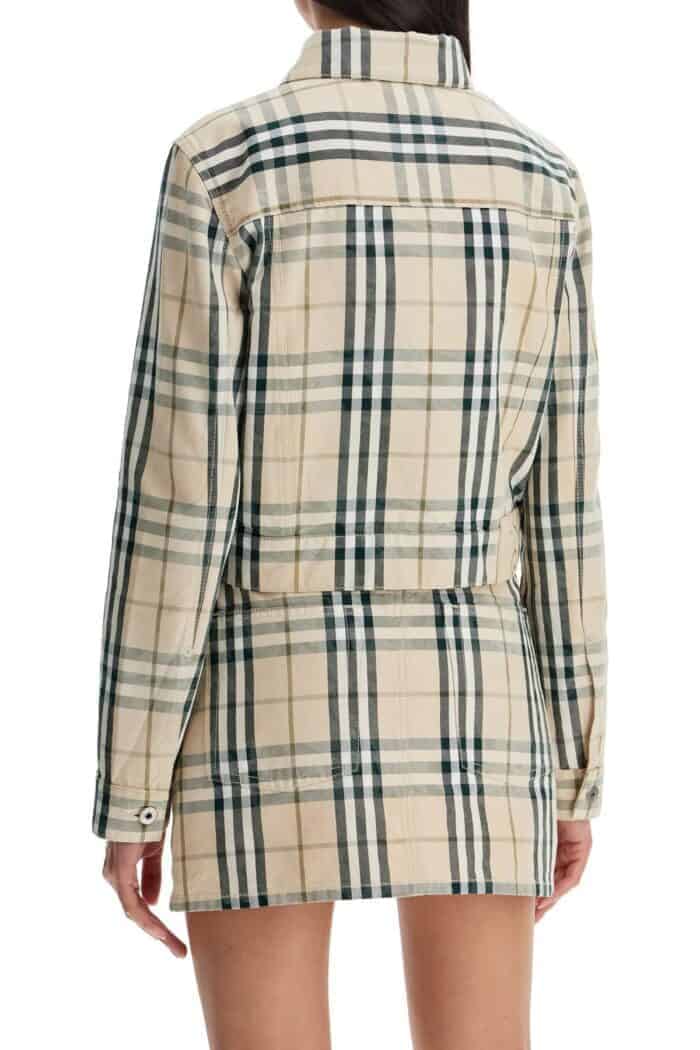 BURBERRY Cropped Checkered Jacket For