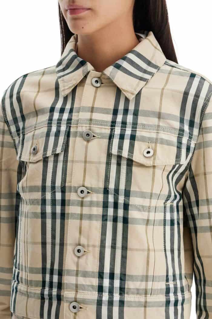 BURBERRY Cropped Checkered Jacket For