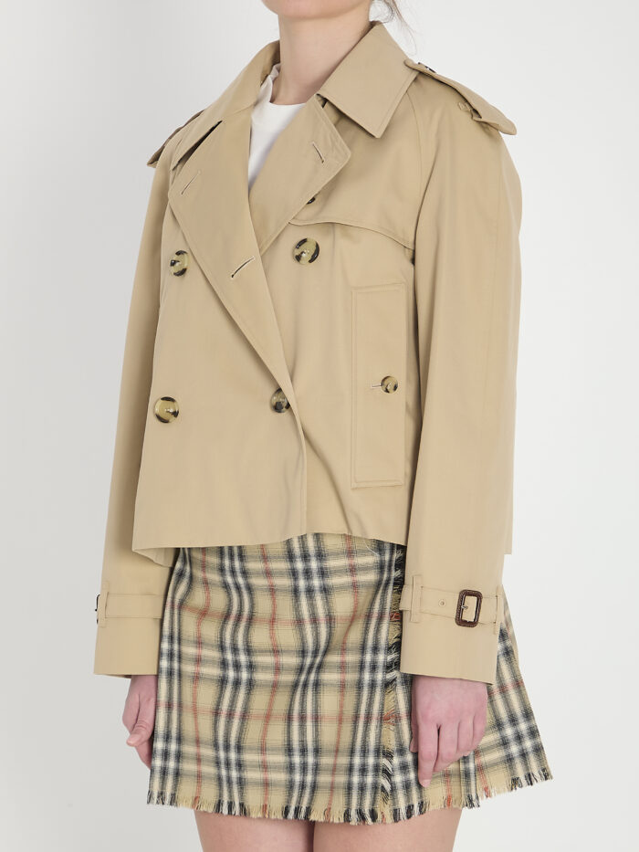 Burberry Cropped trench jacket in gabardine