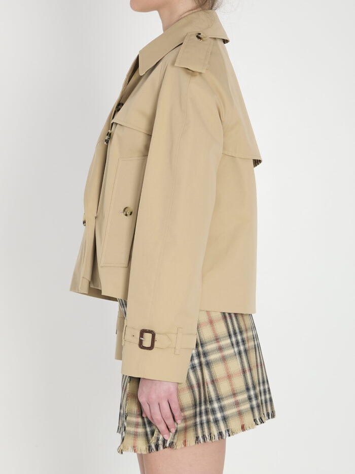 Burberry Cropped trench jacket in gabardine