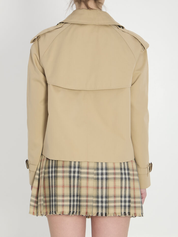 Burberry Cropped trench jacket in gabardine