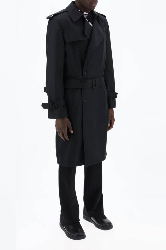 BURBERRY Double-breasted Silk Blend Trench Coat