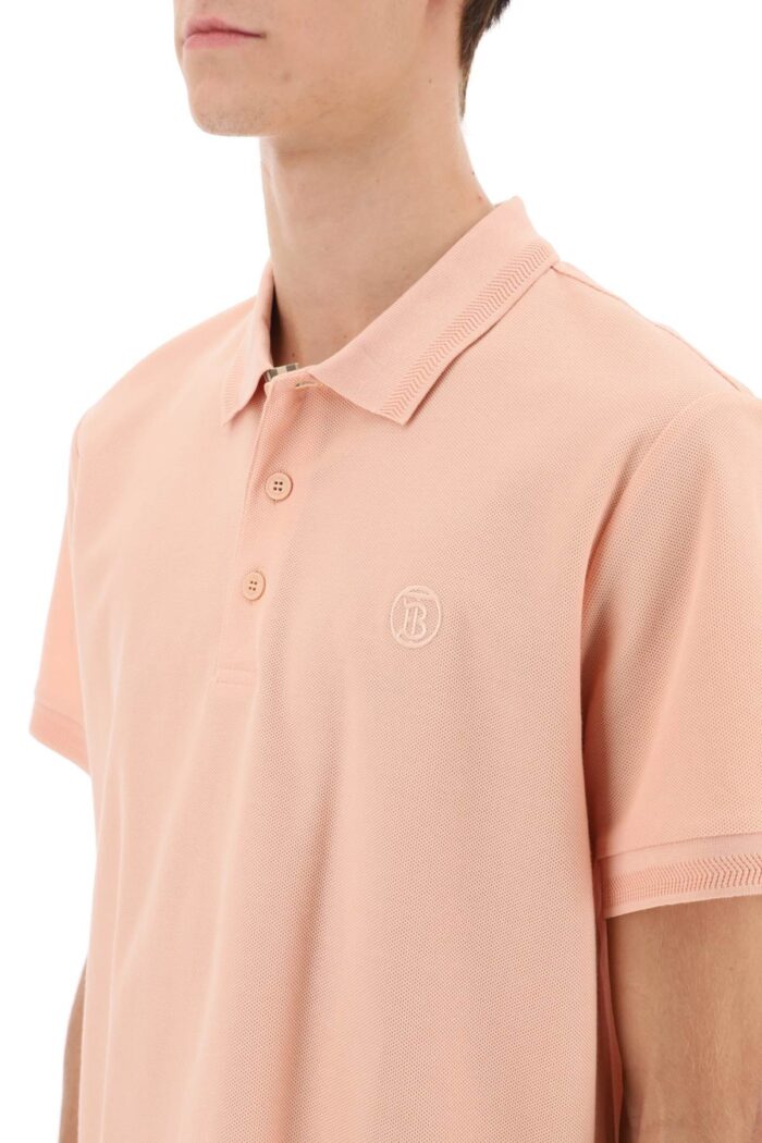 Burberry Eddie Polo Shirt In Organic Piqu