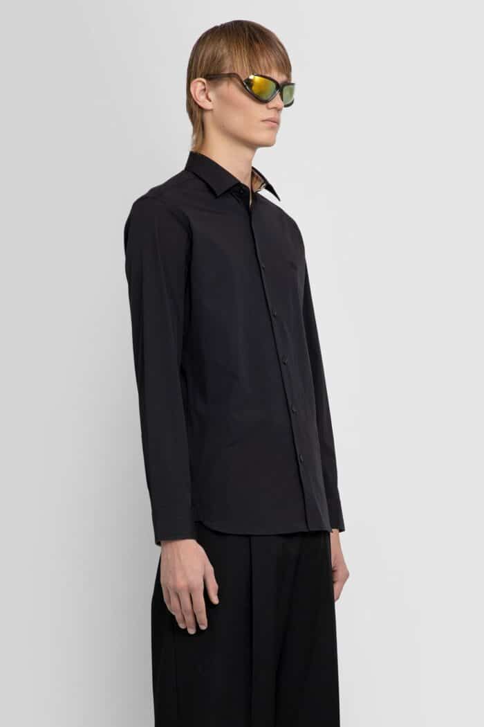 BURBERRY Embroidered Ekd Stretch Cotton Shirt