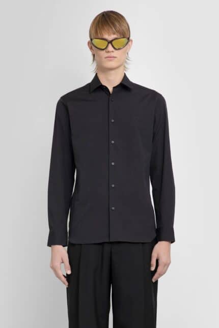 BURBERRY Embroidered Ekd Stretch Cotton Shirt