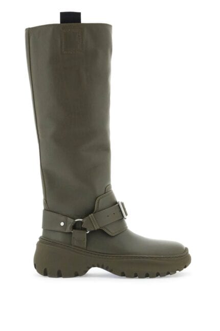 BURBERRY Equestrian-style Leather Riding Boots