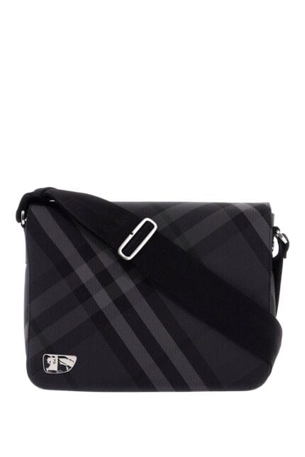BURBERRY Ered  Checkered Nylon Messenger Bag With