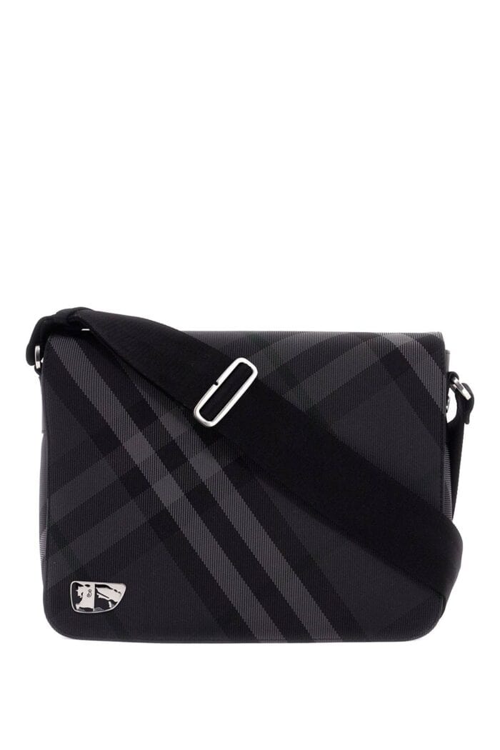 BURBERRY Ered  Checkered Nylon Messenger Bag With