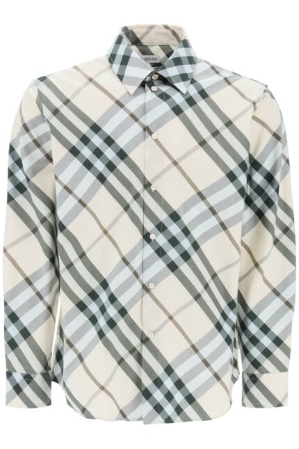 BURBERRY Ered Cotton Long-sleeved Shirt