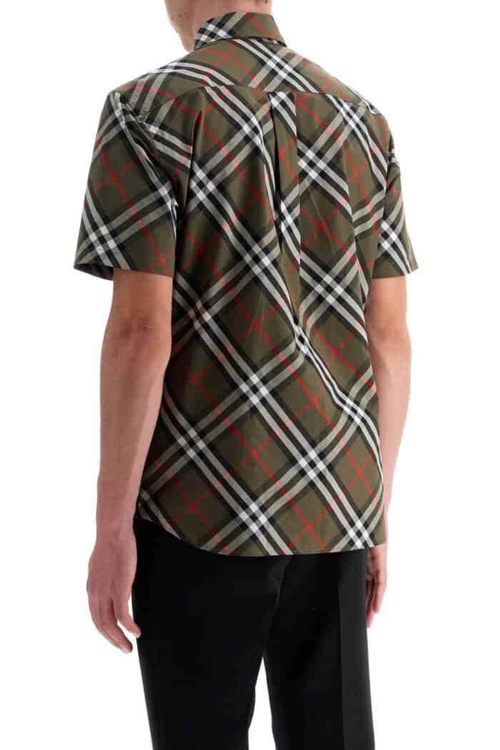 BURBERRY Ered Cotton Short-sleeved Shirt