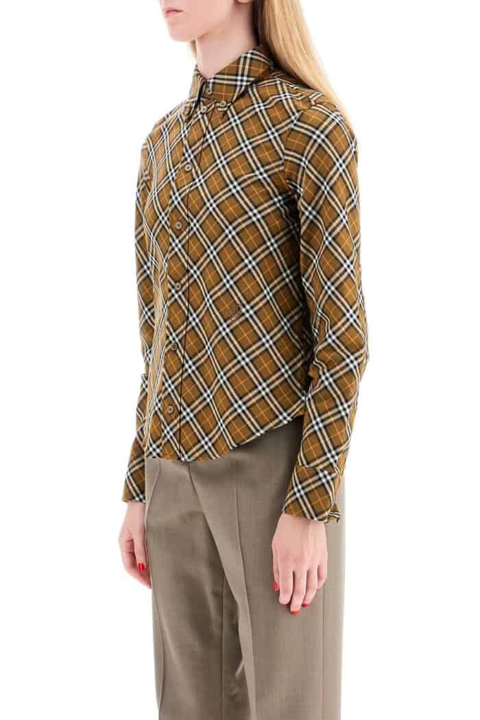 BURBERRY Ered Shirt With Button-down Collar