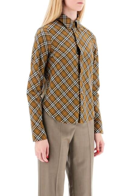 BURBERRY Ered Shirt With Button-down Collar