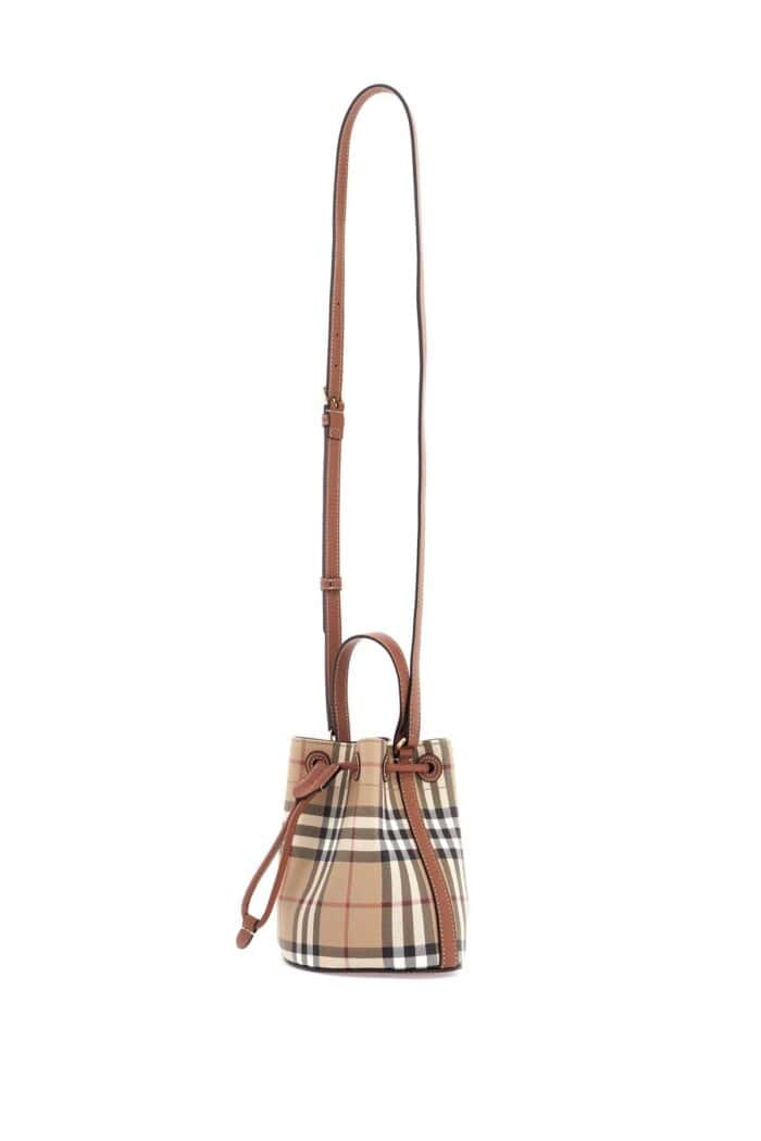 BURBERRY Erednncheckered Mini Bucket Bag