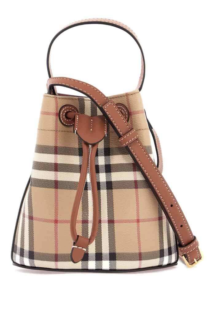 BURBERRY Erednncheckered Mini Bucket Bag