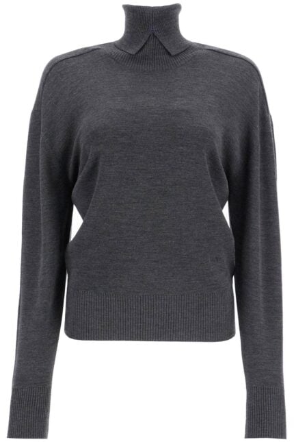 BURBERRY High-neck Wool Pullover Sweater