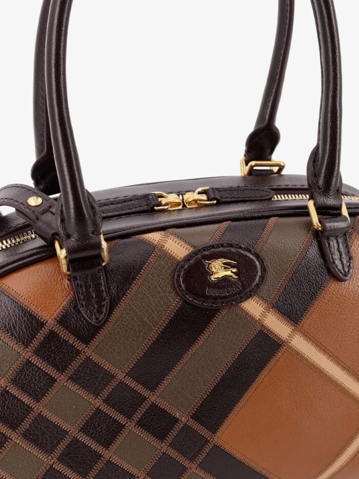 Burberry Highlands Bowling Medium Leather Handbag