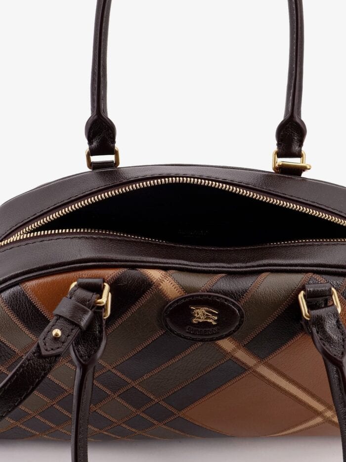 Burberry Highlands Bowling Medium Leather Handbag