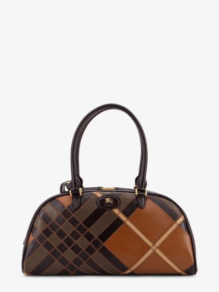 Burberry Highlands Bowling Medium Leather Handbag