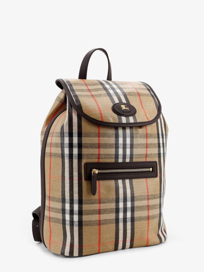 Burberry Highlands Coated Canvas Backpack With Front Logo