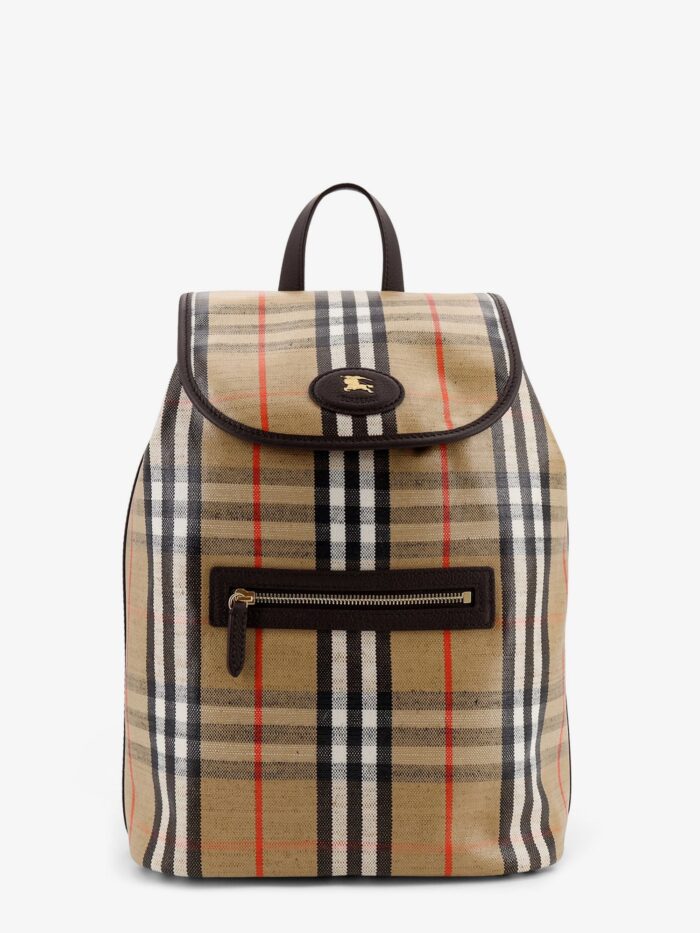 burberry highlands coated canvas backpack with front logo Burberry Highlands Coated Canvas Backpack With Front Logo