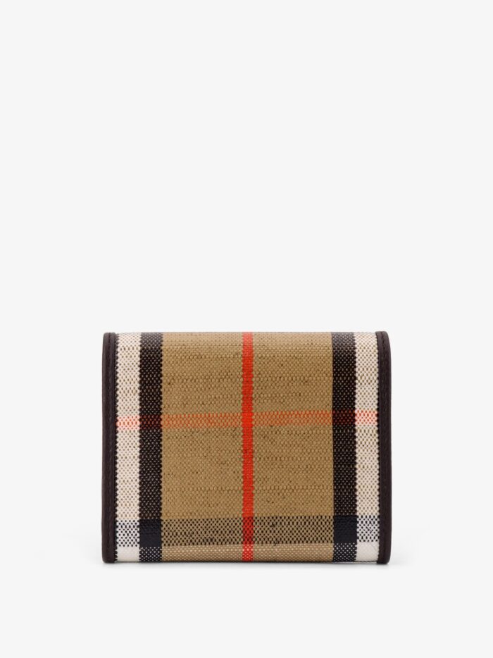 Burberry Highlands Compact Wallet With Leather Inserts