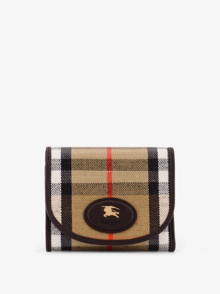 Burberry Highlands Compact Wallet With Leather Inserts
