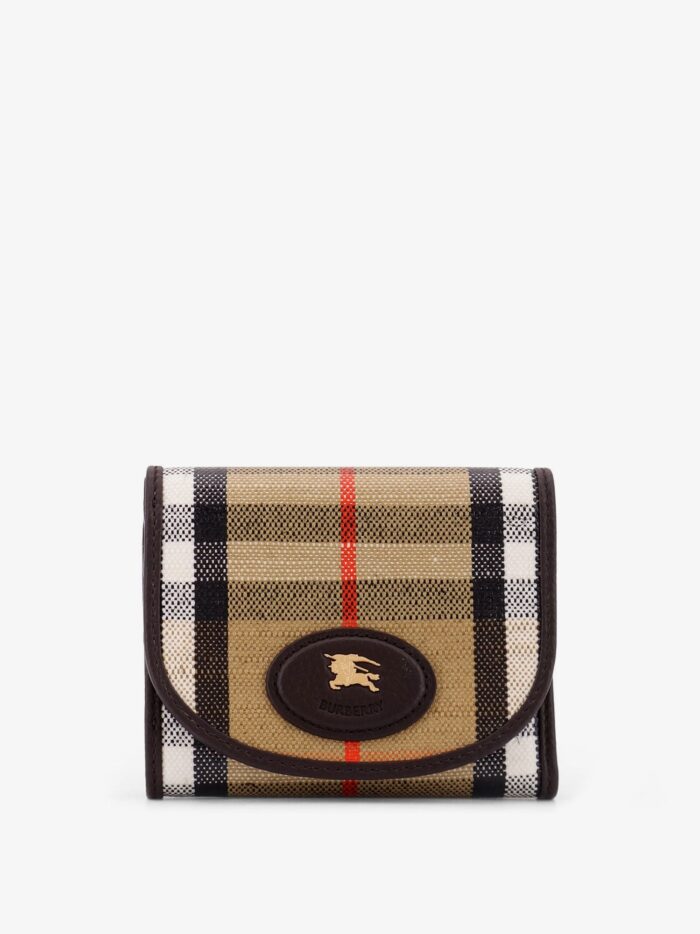 Burberry Highlands Compact Wallet With Leather Inserts