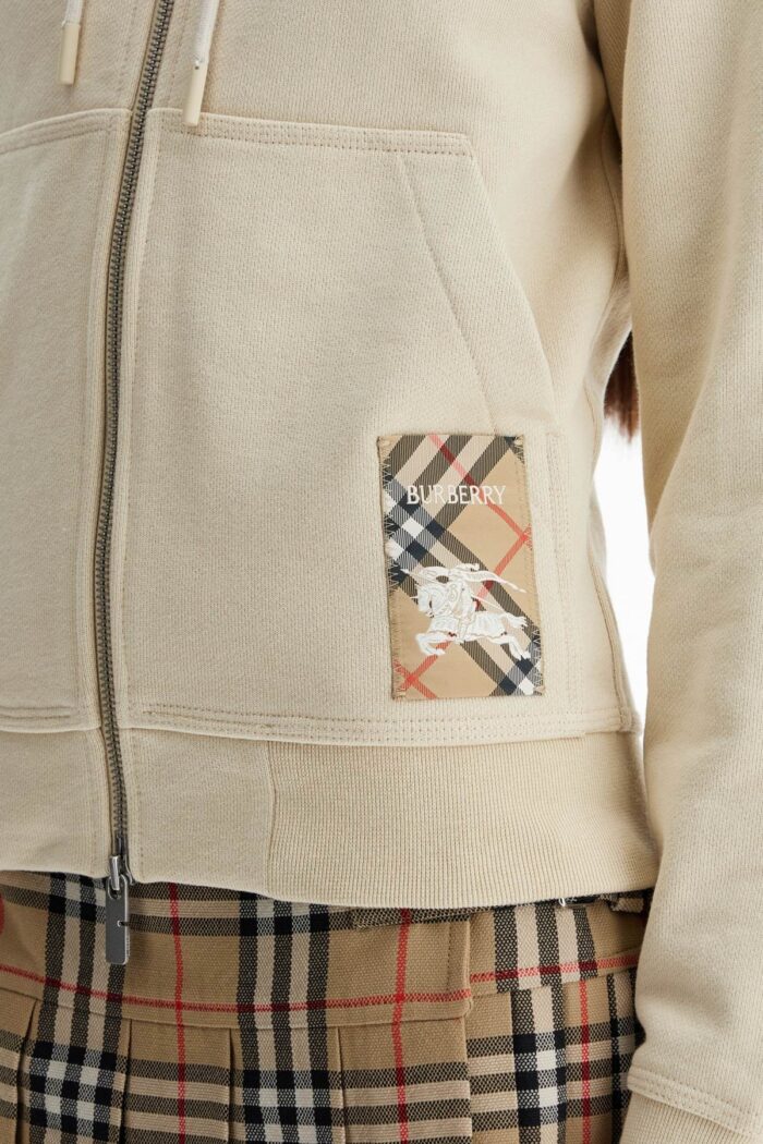 BURBERRY Hooded Full Zip Sweatshirt