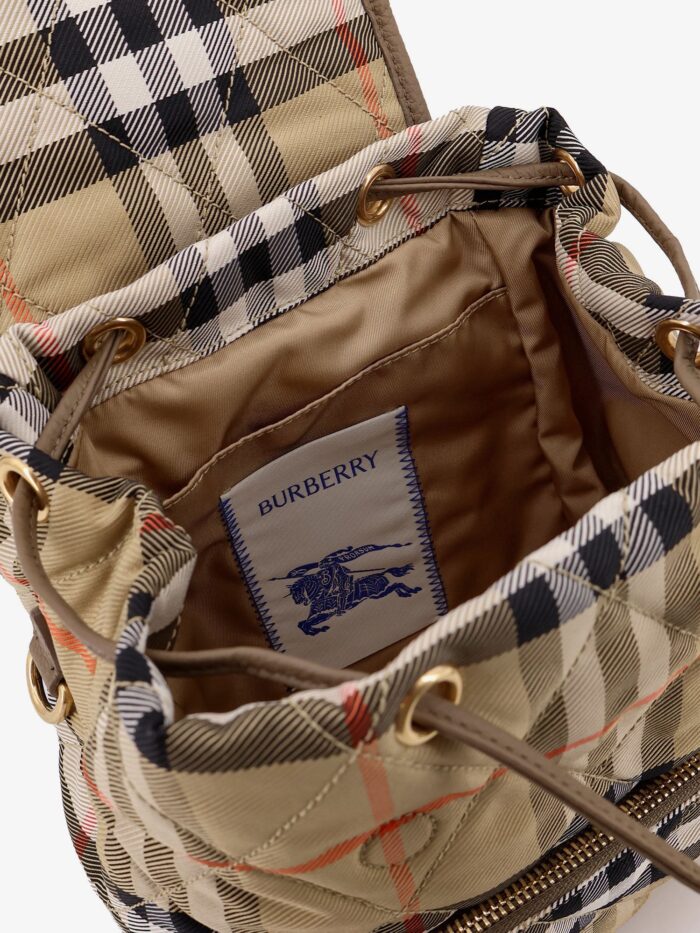 Burberry Horseshoe Check Nylon Backpack