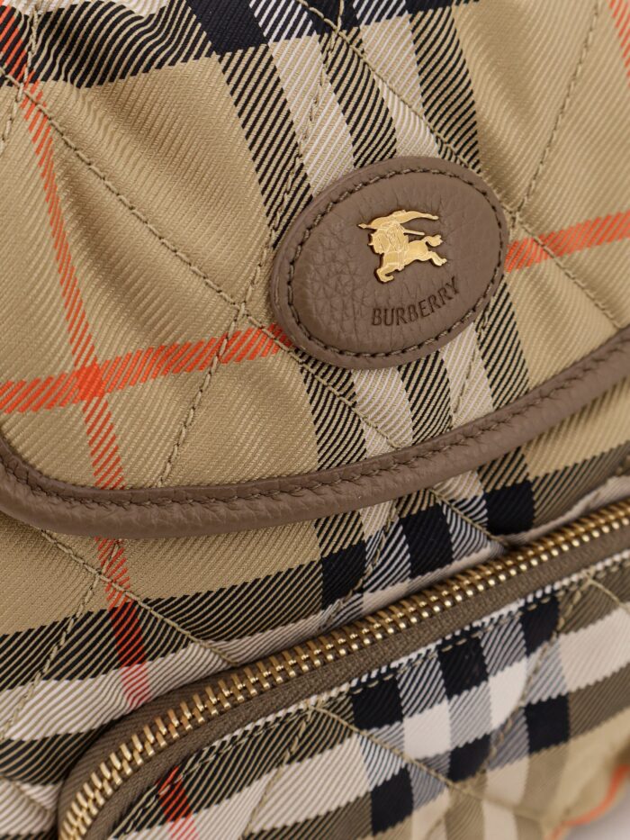 Burberry Horseshoe Check Nylon Backpack