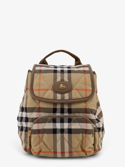 Burberry Horseshoe Check Nylon Backpack