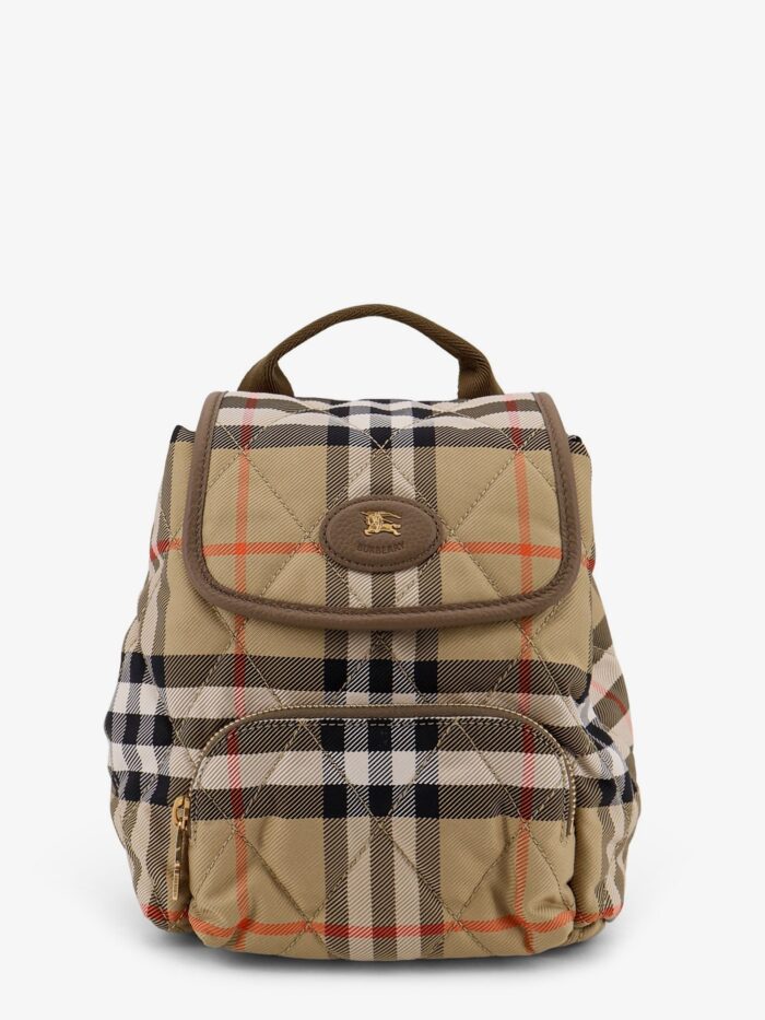 Burberry Horseshoe Check Nylon Backpack