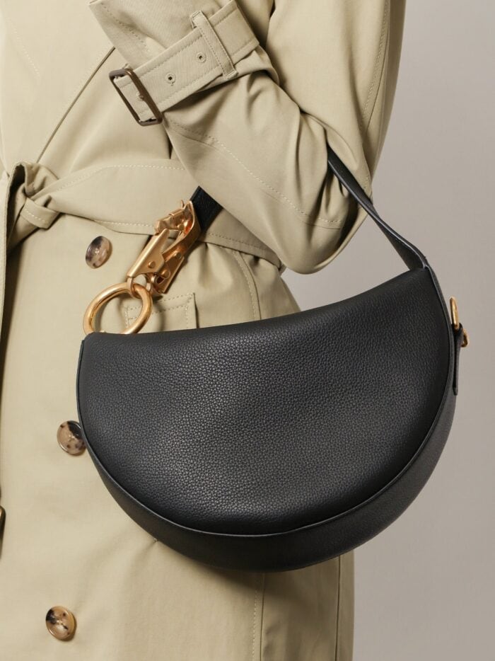 Burberry Knight Arc Leather Shoulder Bag