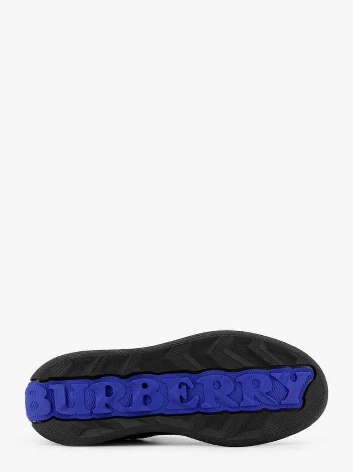 Burberry Leather Sneakers With Traditional Check Inserts