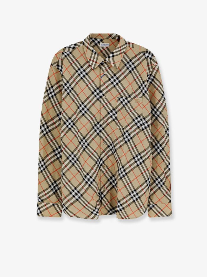 Burberry Linen Shirt With Check Print