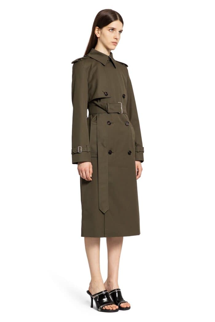 BURBERRY Long Cotton Blend Trench Coat