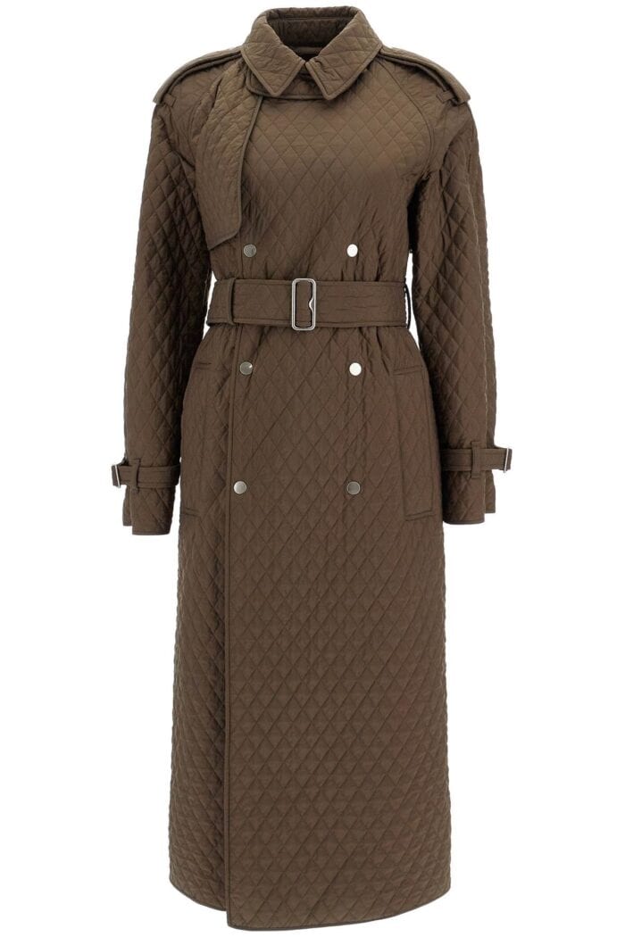 BURBERRY Long Quilted Trench Coat