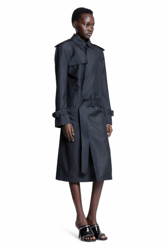 BURBERRY Long Silk Blend Trench Coat