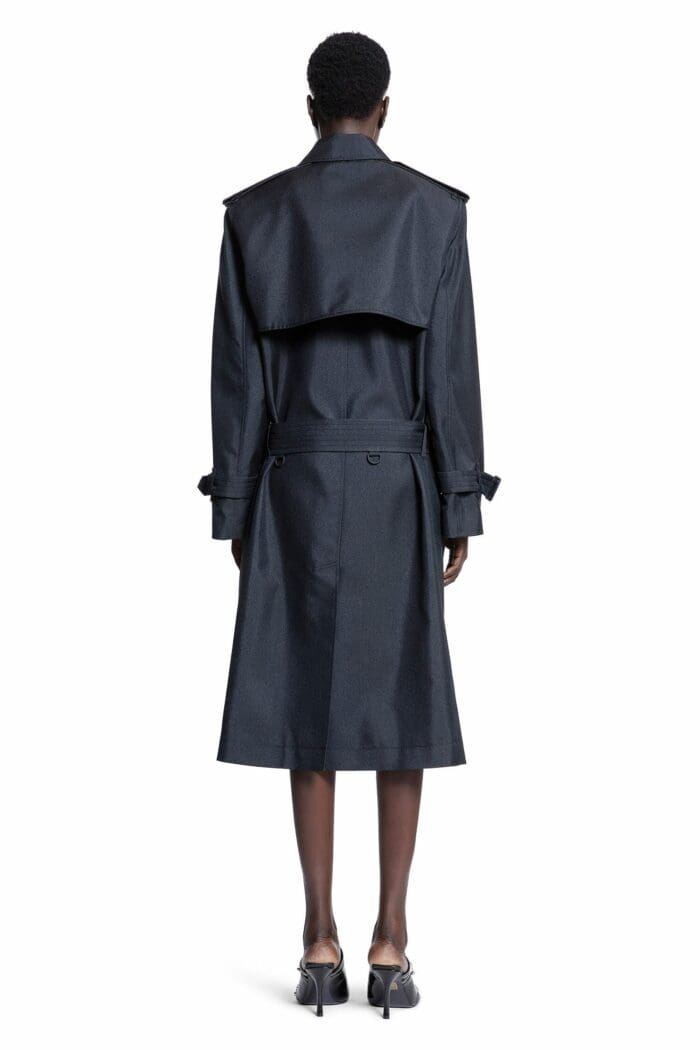 BURBERRY Long Silk Blend Trench Coat