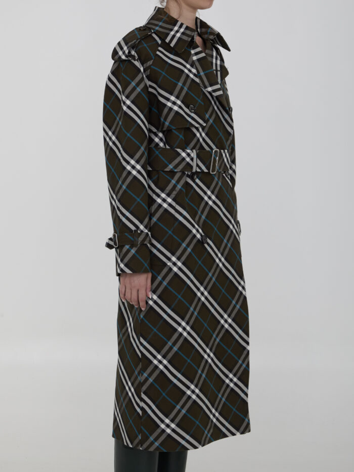 Burberry Long trench coat in cotton blend