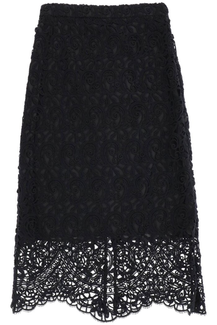 BURBERRY Macrame Lace Pencil Skirt