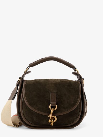 Burberry Messenger B Clip Suede Crossbody Bag